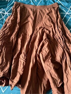 Flowy Brown Skirt - Soft A-Line Women’s Skirt